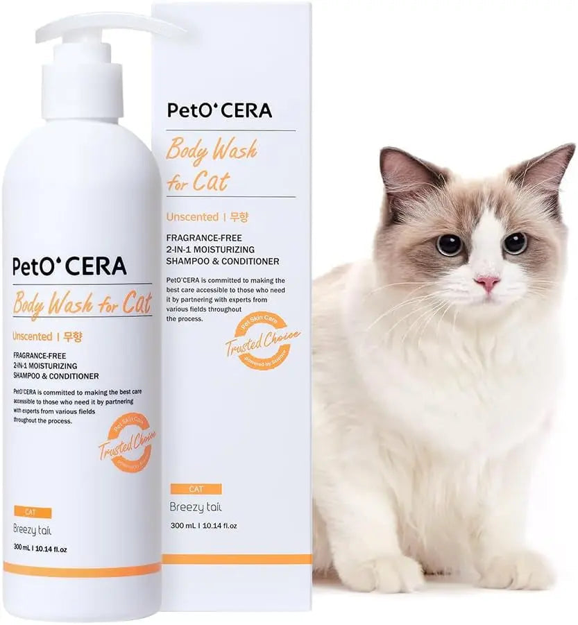 All-in-One Cat Shampoo & Conditioner – Hypoallergenic Itch Relief, 10.1oz