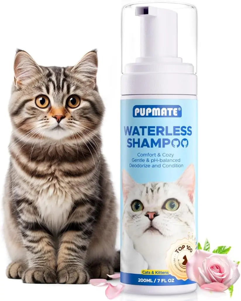 Cat Waterless Shampoo No Rinse Hypoallergenic Detangling Odor Control