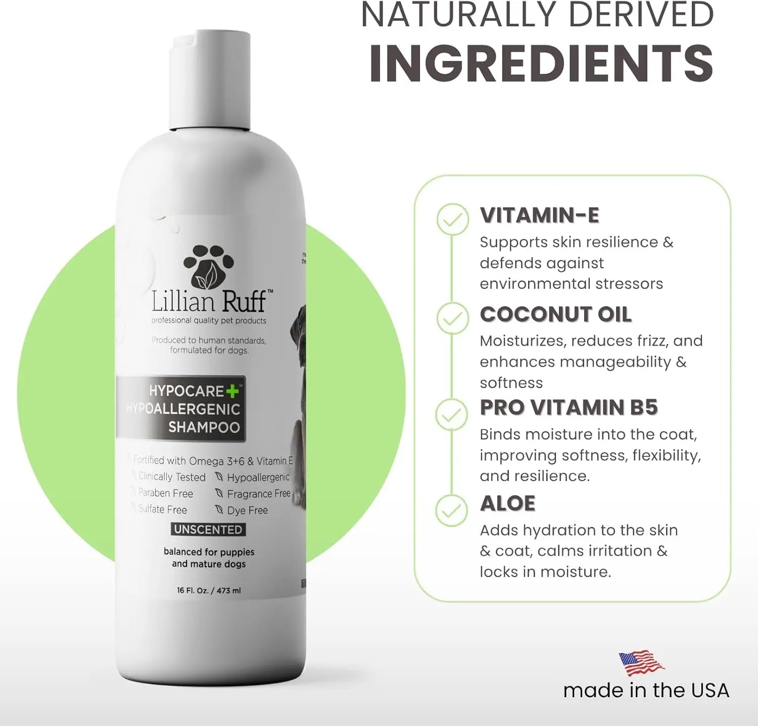 Hypoallergenic Oatmeal Dog Shampoo & Conditioner Set – Lillian Ruff HypoCare+