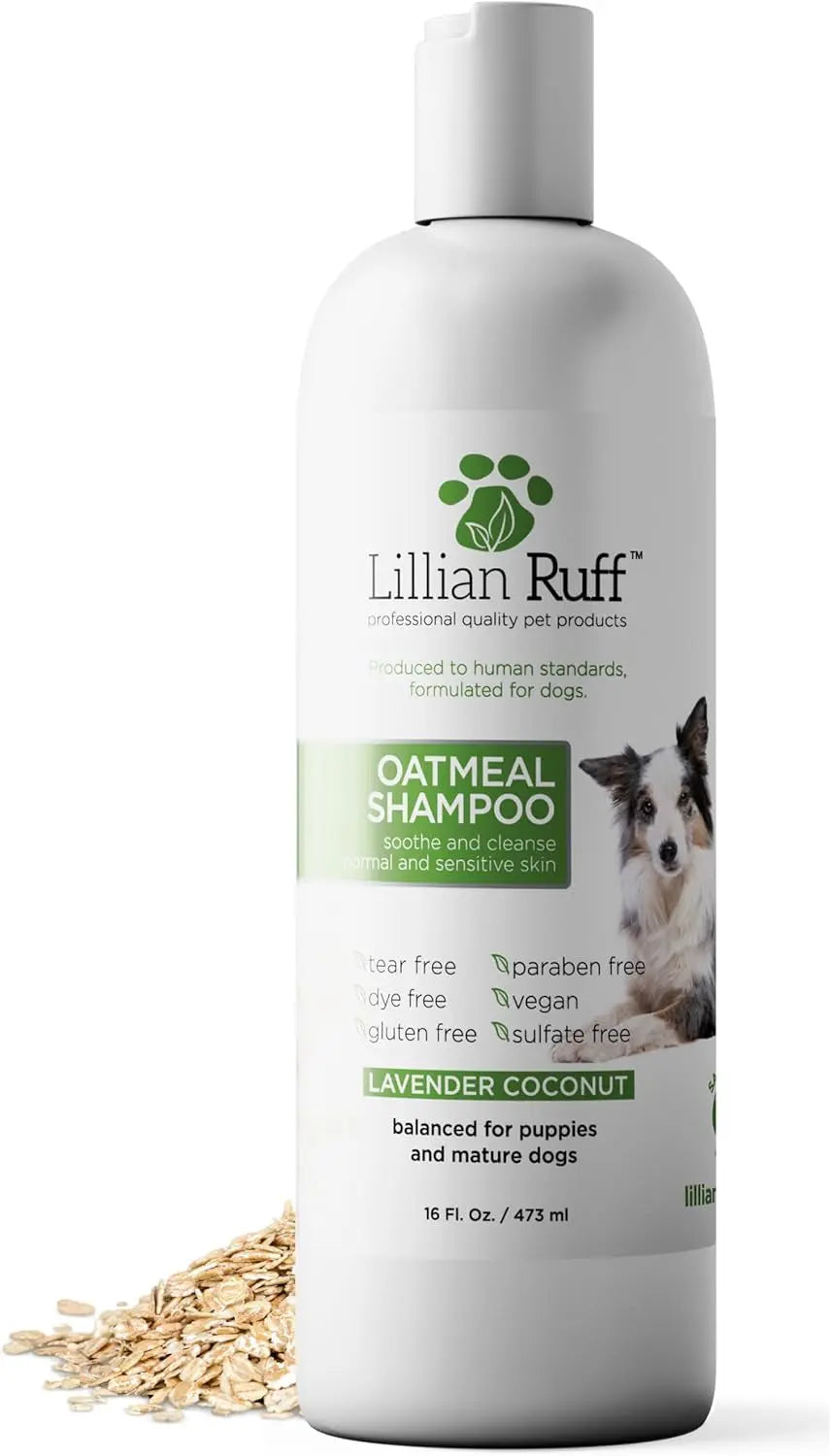 Hypoallergenic Oatmeal Dog Shampoo & Conditioner Set – Lillian Ruff HypoCare+